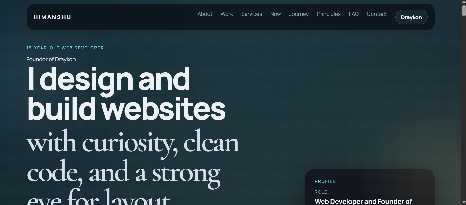 UI interface live example screenshot